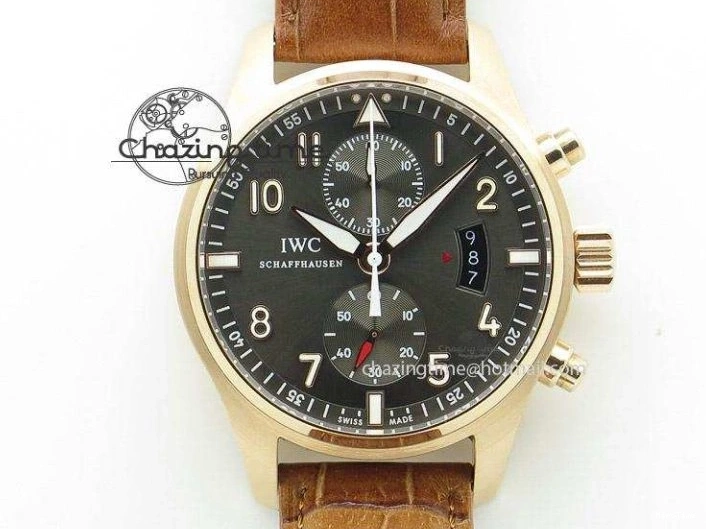 MIROTIME 0225 Aquatimer Chrono IW376803 V6F 1:1 Best Edition Black Dial On Rubber Strap A Stretchable 7280